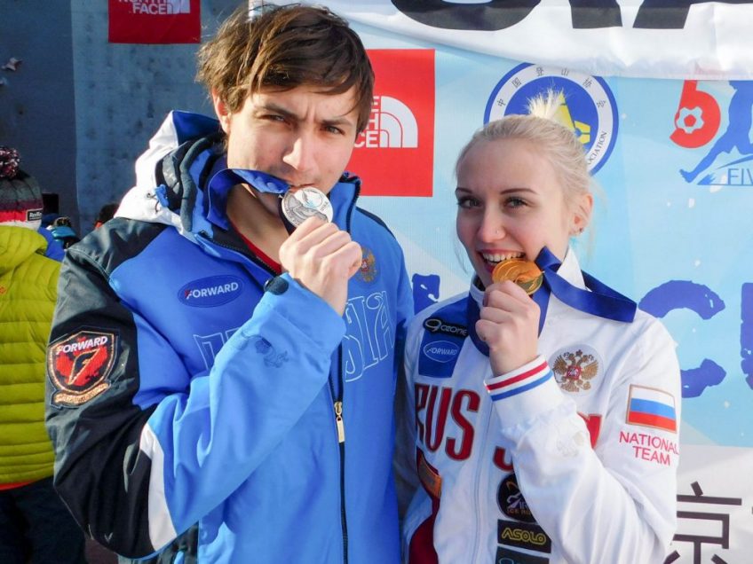 Екатерина Кощеева и Владимир Карташев одни из самых быстрых ледолазов в мире!
